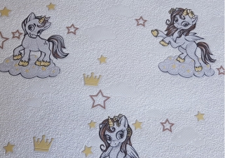 Виниловые обои на флизелиновой основе Славянские обои Пони 1.06х10.05 м 3681-01 В109